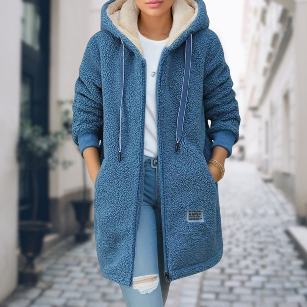 Women's Hooded Teddy Coat | Long