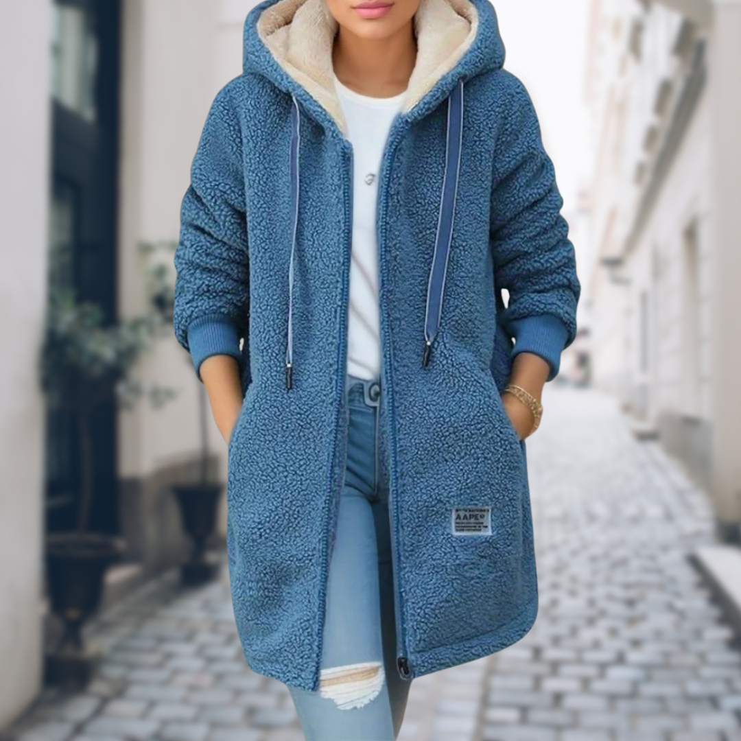 Women's Hooded Teddy Coat | Long