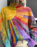 Women's Colorful Turtleneck Sweater | Knit