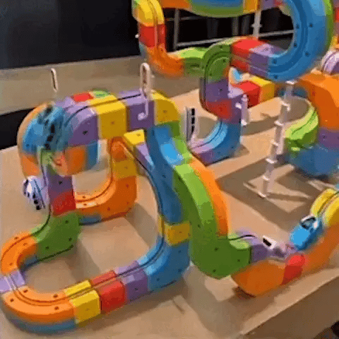 Rechargeable Locomotive 3D Train Building Set for Kids