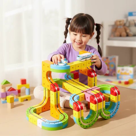 Rechargeable Locomotive 3D Train Building Set for Kids