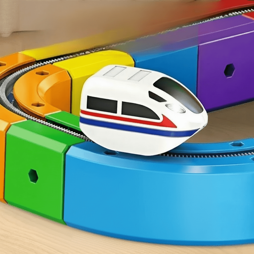 Rechargeable Locomotive 3D Train Building Set for Kids
