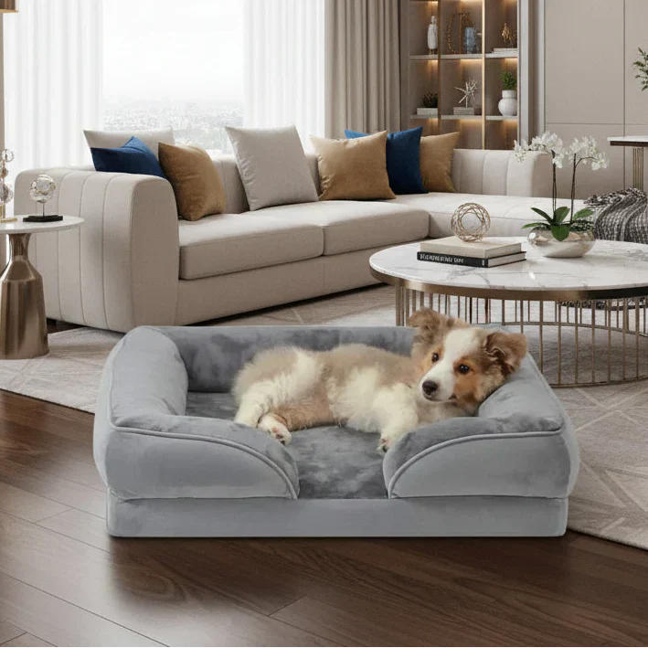 Removable Velvet Cover Orthopedic Dog Bed