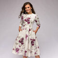 Ladies Floral Print Wedding Guest Dress | Midi