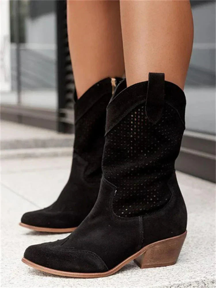 Women's Cowboy Ankle Boots | Zipper