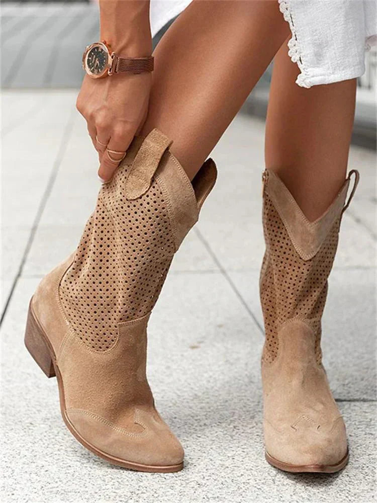 Women's Cowboy Ankle Boots | Zipper