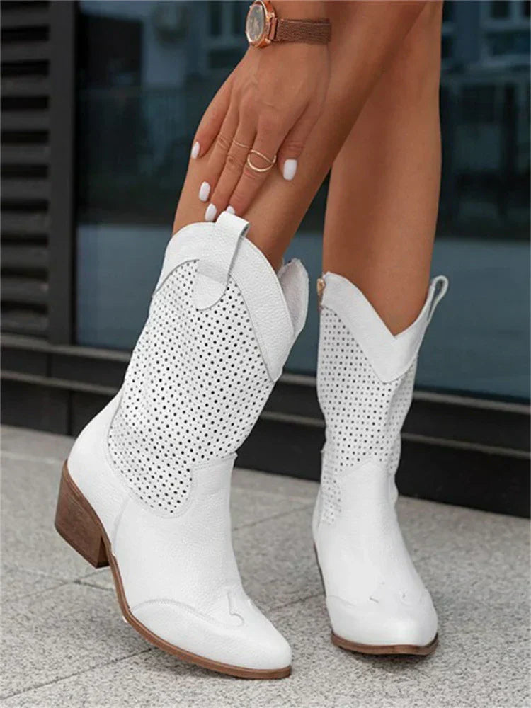 Women's Cowboy Ankle Boots | Zipper