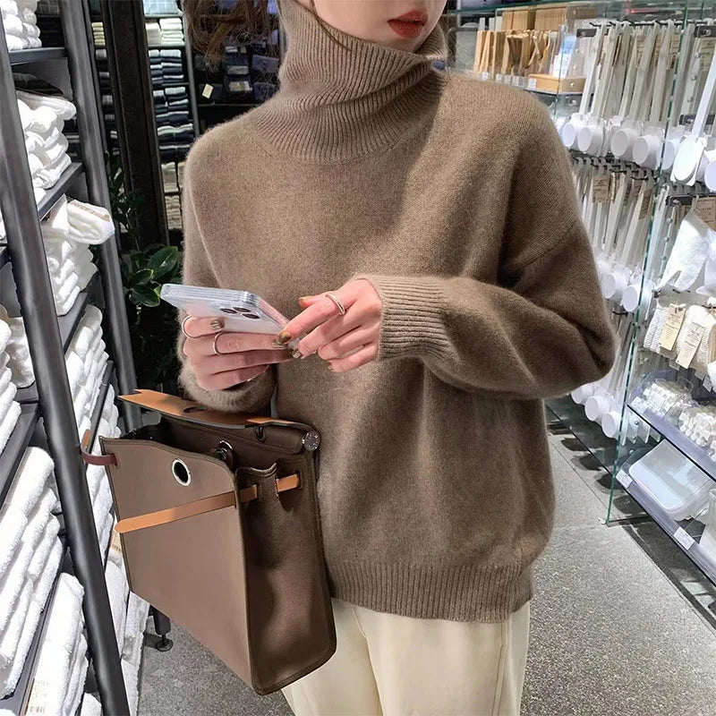 Women's Turtleneck Sweater | Long