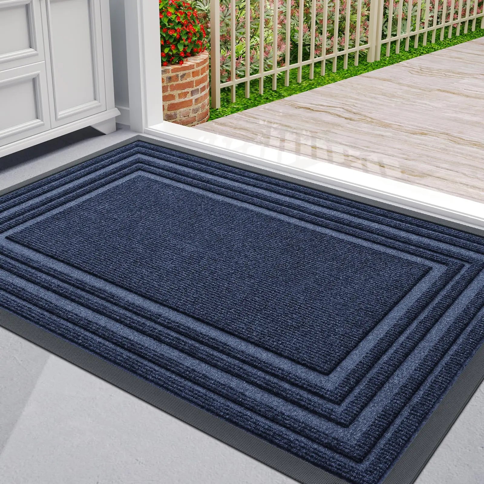 Natural Rubber Low Antislip Door Mat for Indoor and Outdoor Use