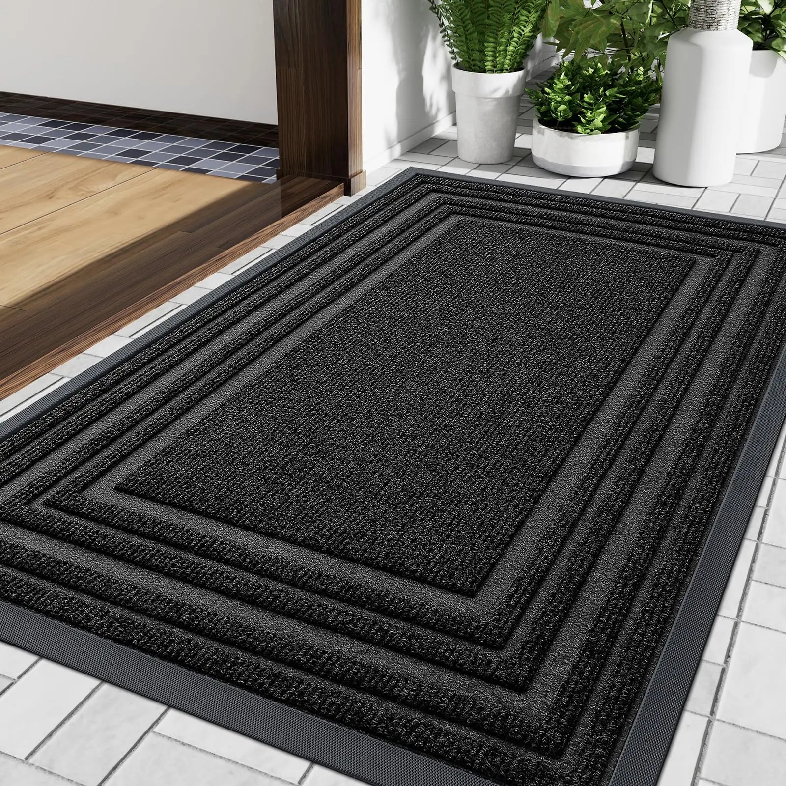 Natural Rubber Low Antislip Door Mat for Indoor and Outdoor Use