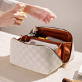 Women's Checked Toiletry Bags | Large Capacity