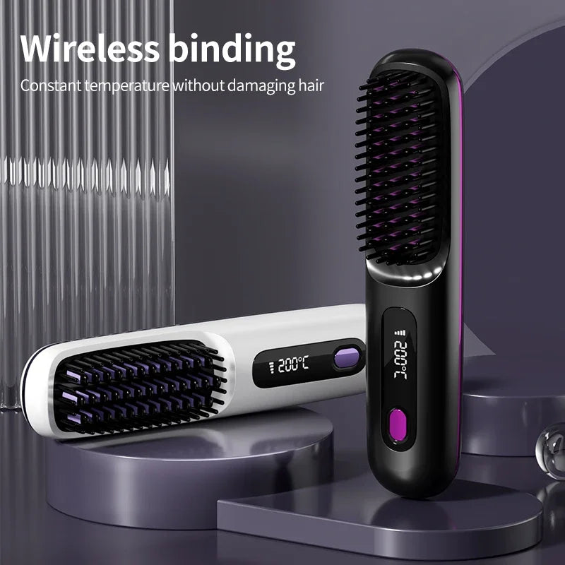 Portable Hair Straightener | USB Rechargeable with LCD Screen | Ceramic and Ionic Technology