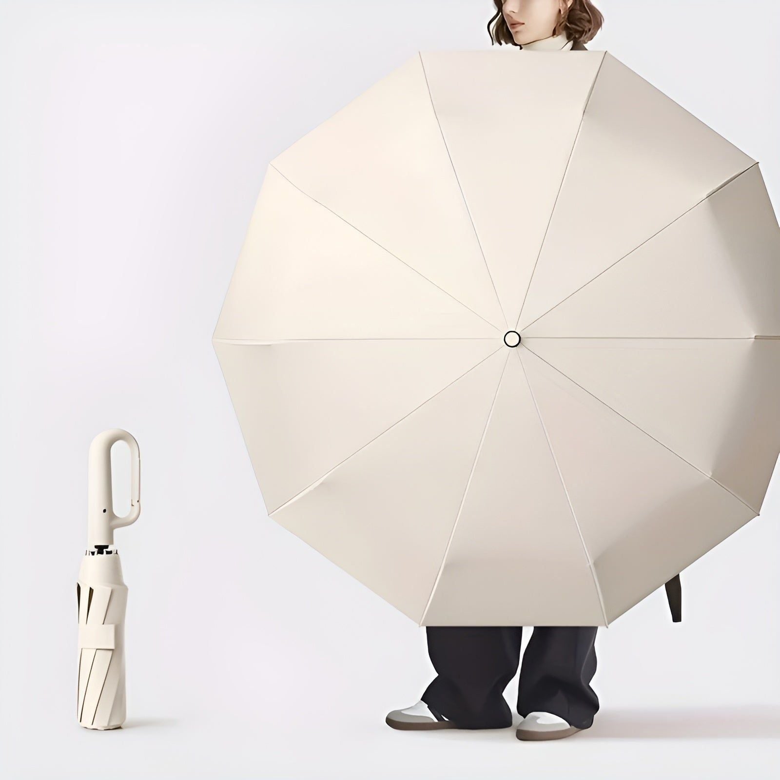 Automatic Folding Umbrella with Strap Handle