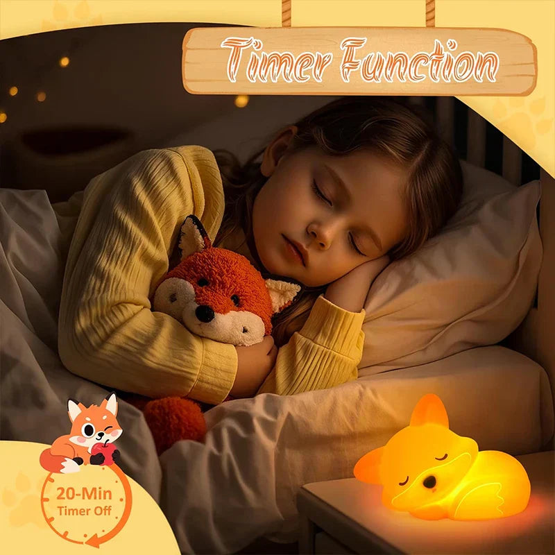 Rechargeable Silicone Night Light | Dimmable with Timer Function | Perfect Gift for Kids and Adults