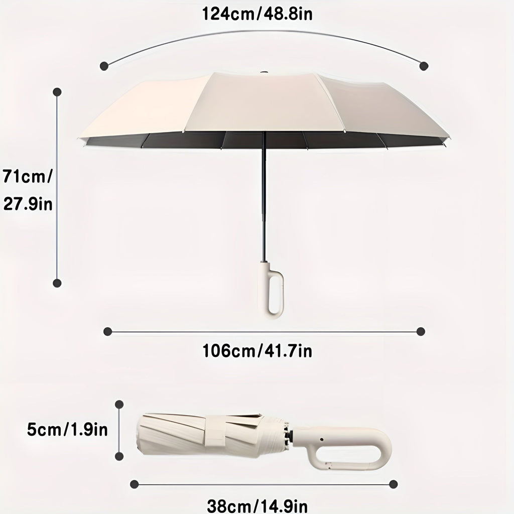 Automatic Folding Umbrella with Strap Handle