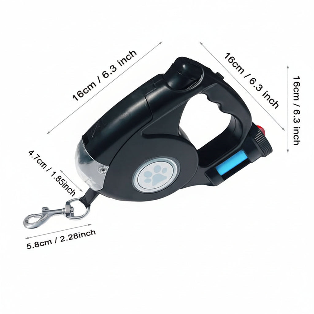 LED Dog Leash with Integrated Flashlight for Safe Walks