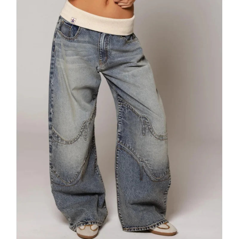 Women's Low Rise Baggy Jeans | Wide Leg