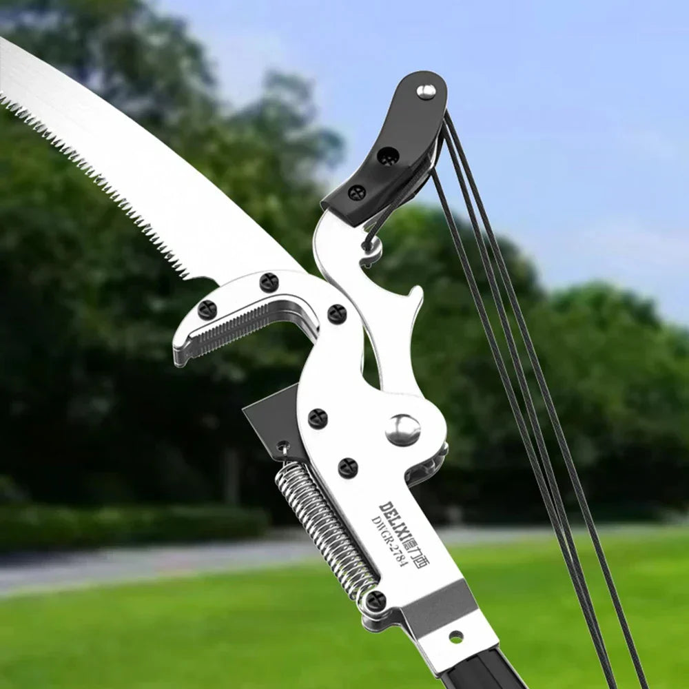 Telescopic Pole Pruner | Rope-Pull Tree Pruner with SK5 Steel Blade | Perfect for Fruit Trees and High Branches