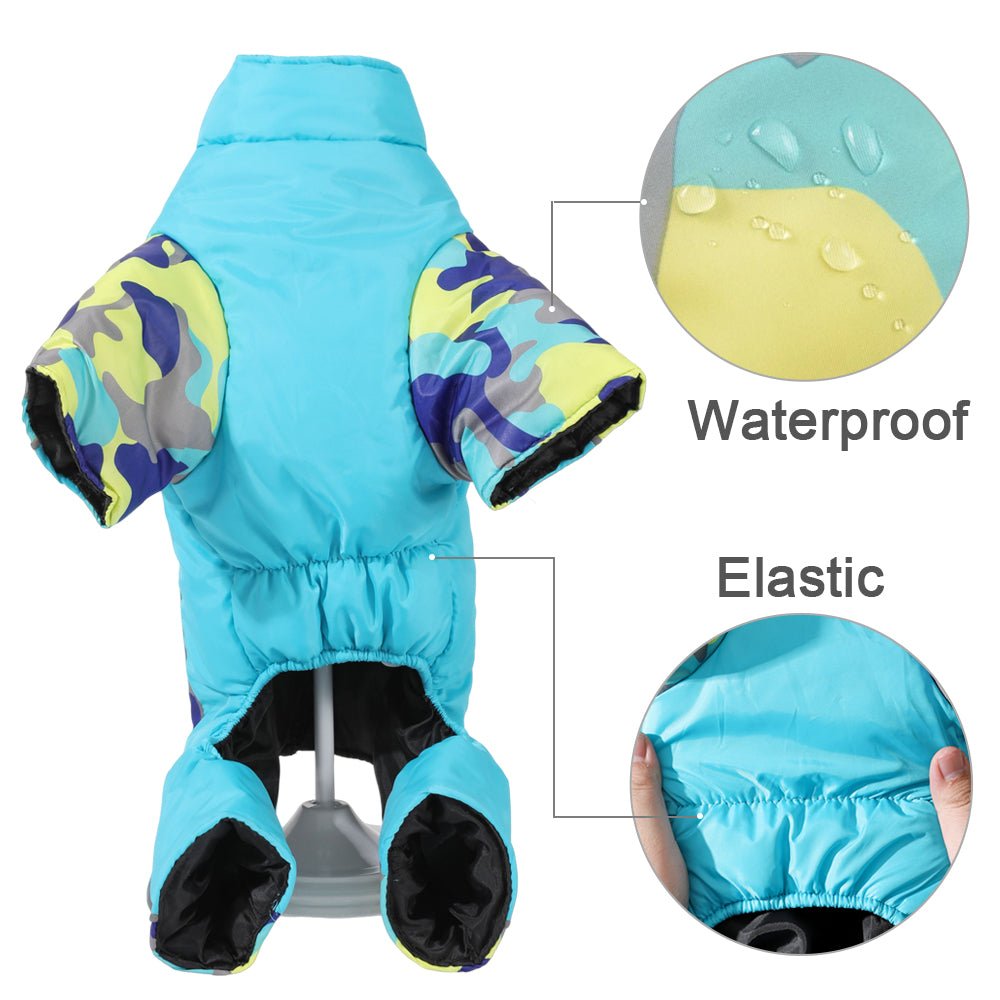 Insulated and Waterproof Winter Dog Jacket with Reflective Stripes