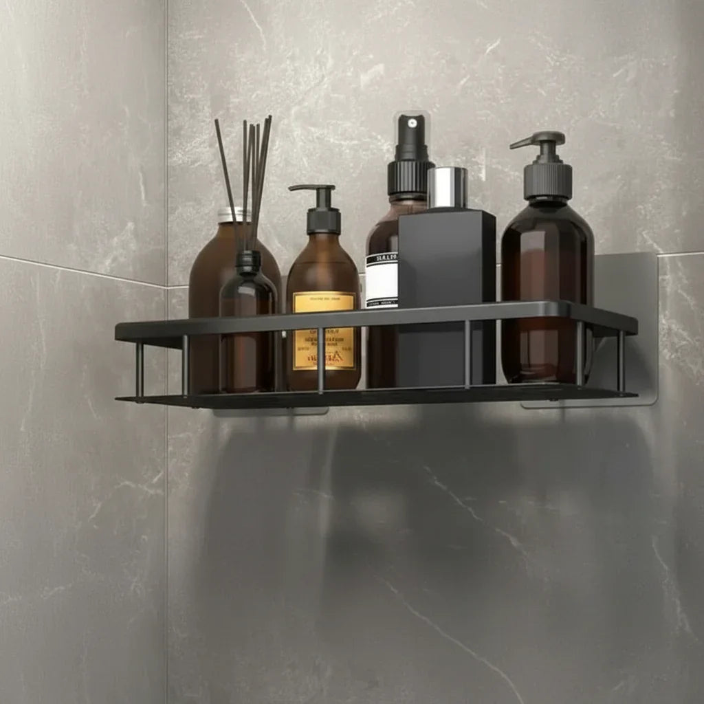 Drill-Free Adhesive Bathroom Shelf – Chic and Functional for Any Bathroom
