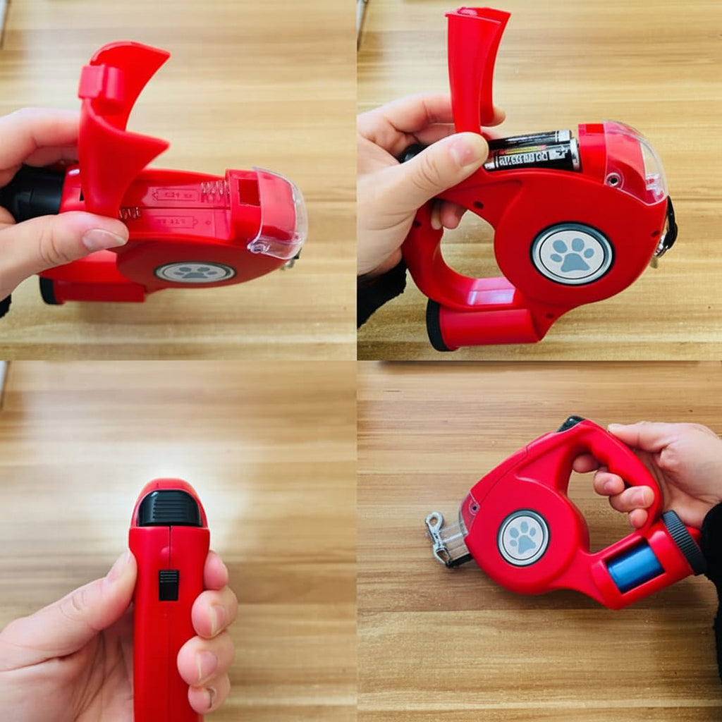 LED Dog Leash with Integrated Flashlight for Safe Walks