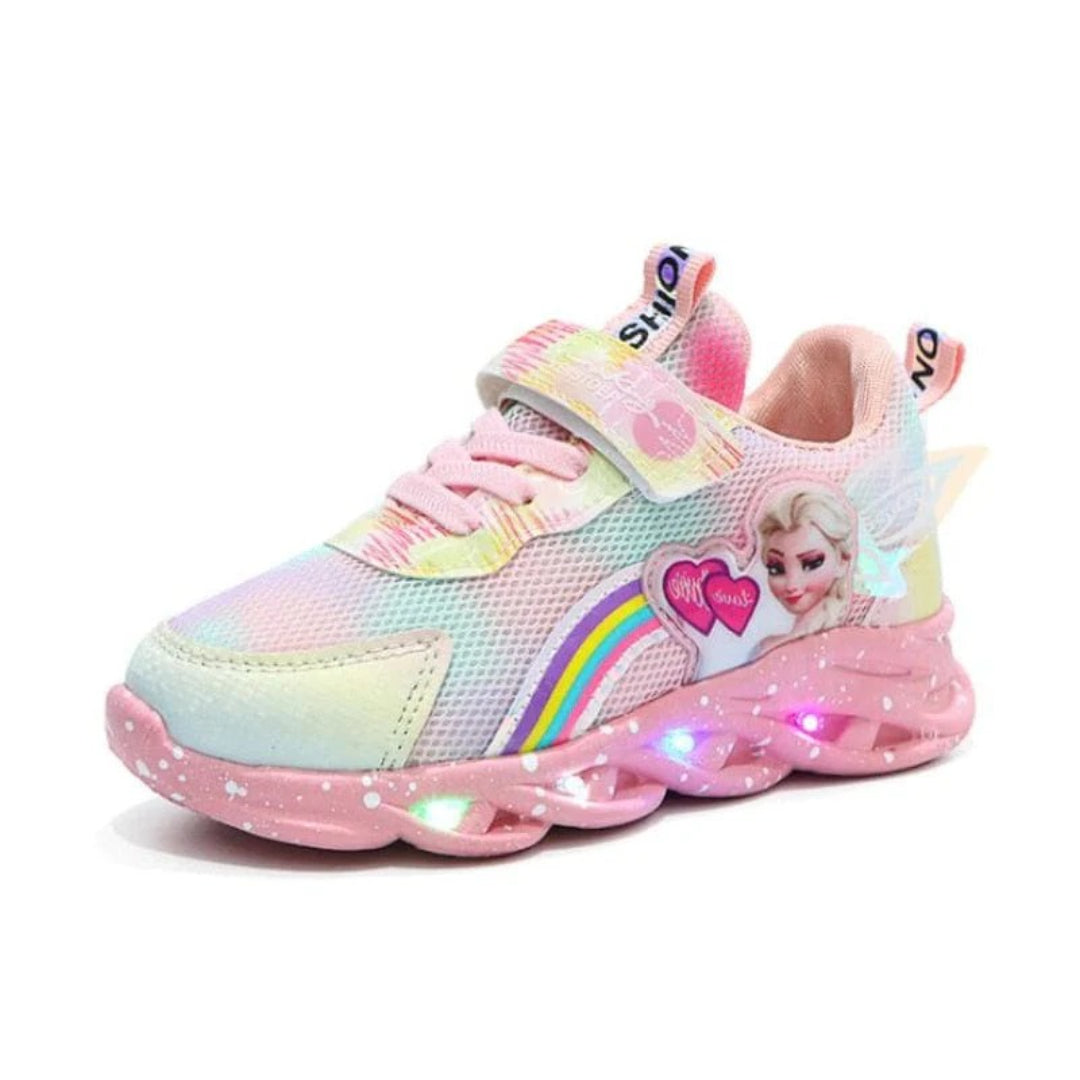 LED Light-Up Sneakers for Kids - Princess Design