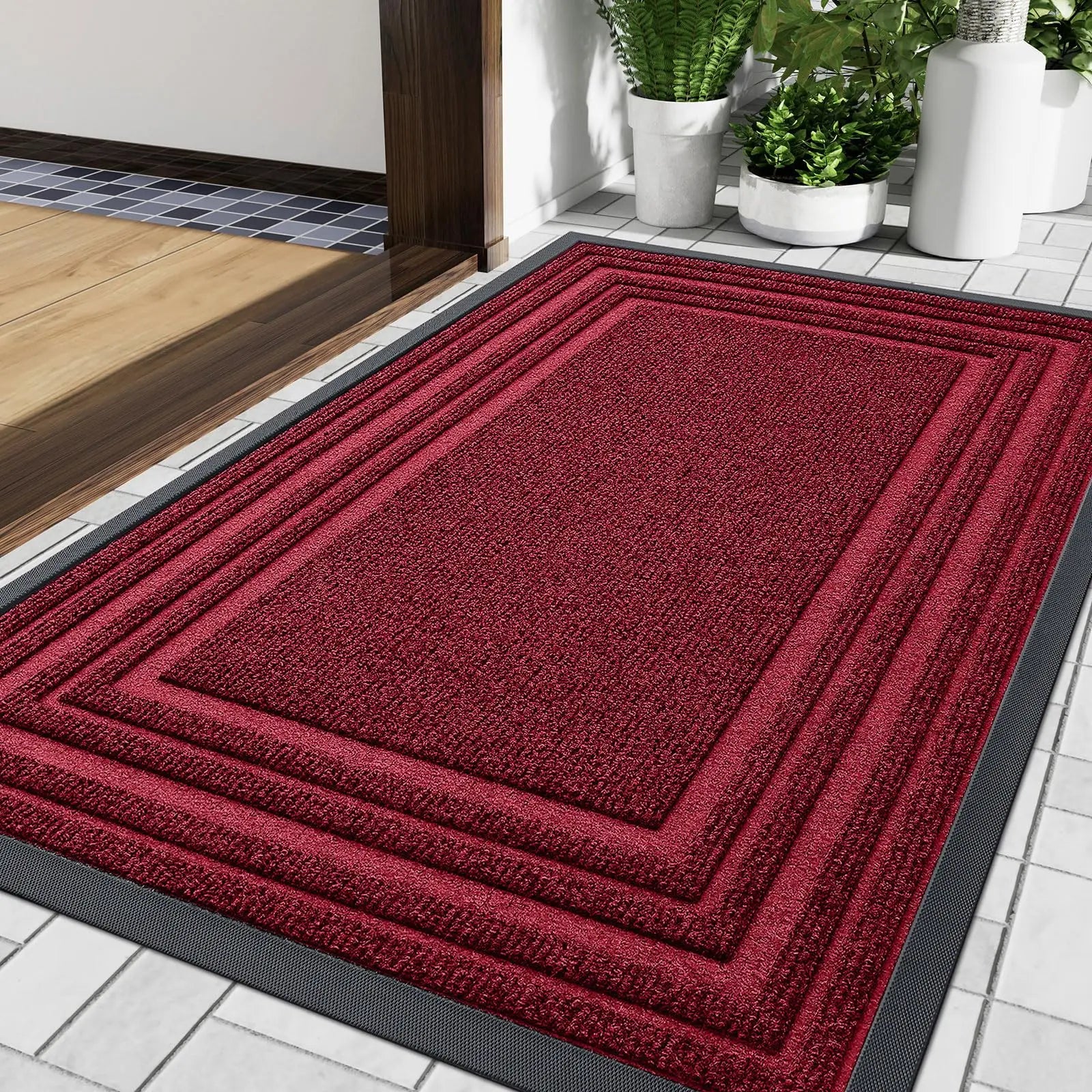 Natural Rubber Low Antislip Door Mat for Indoor and Outdoor Use