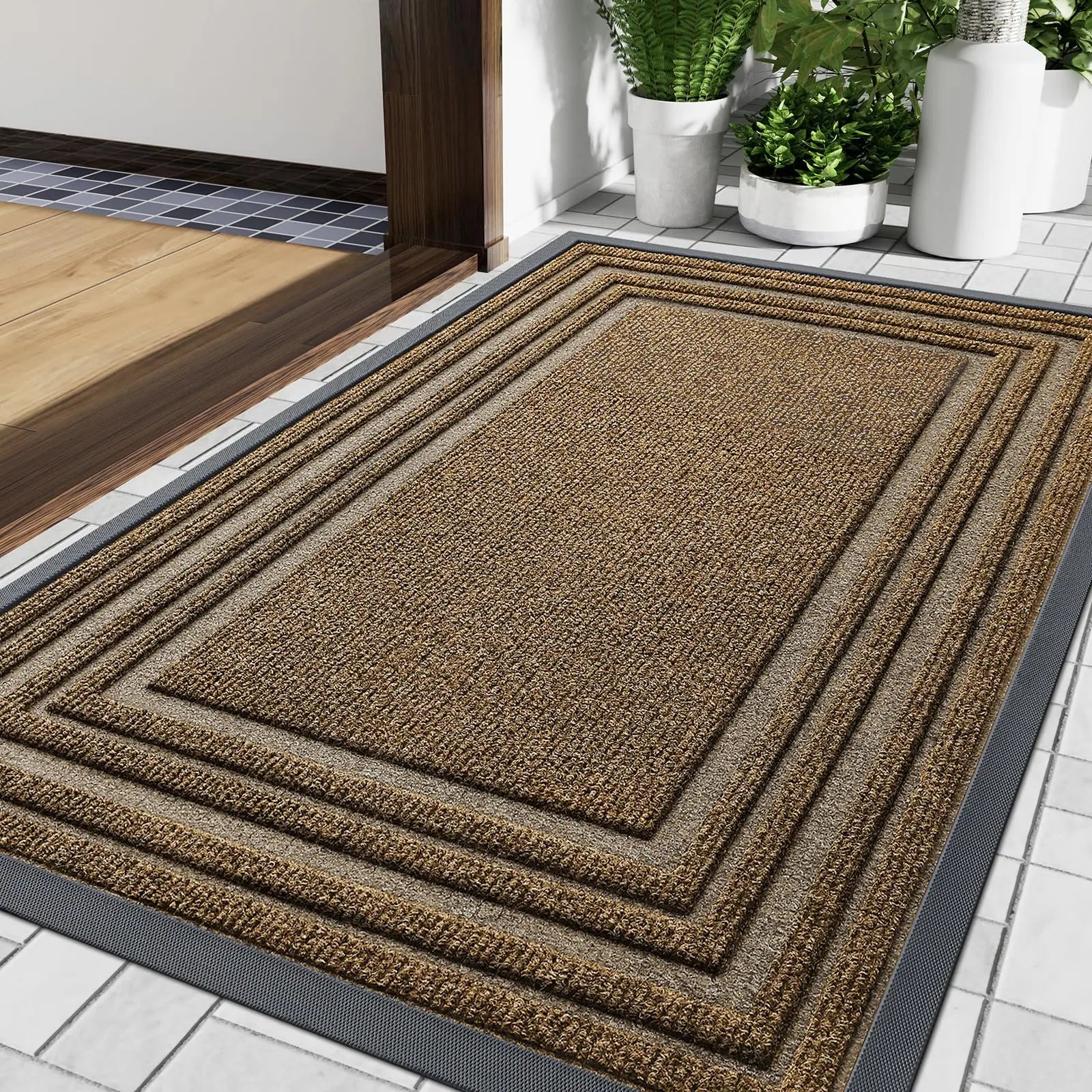 Natural Rubber Low Antislip Door Mat for Indoor and Outdoor Use