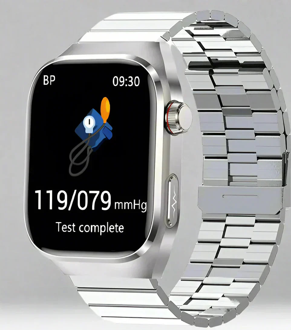 Smartwatch for Blood Sugar Monitoring, ECG, Uric Acid Measurement, and Bluetooth Connectivity