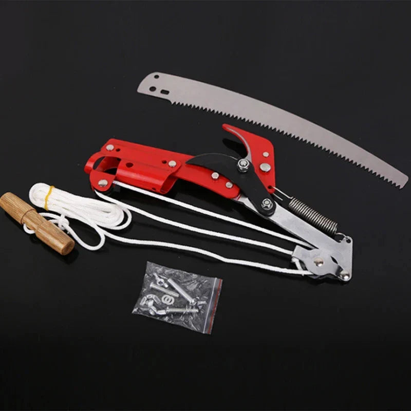 Telescopic Pole Pruner | Rope-Pull Tree Pruner with SK5 Steel Blade | Perfect for Fruit Trees and High Branches