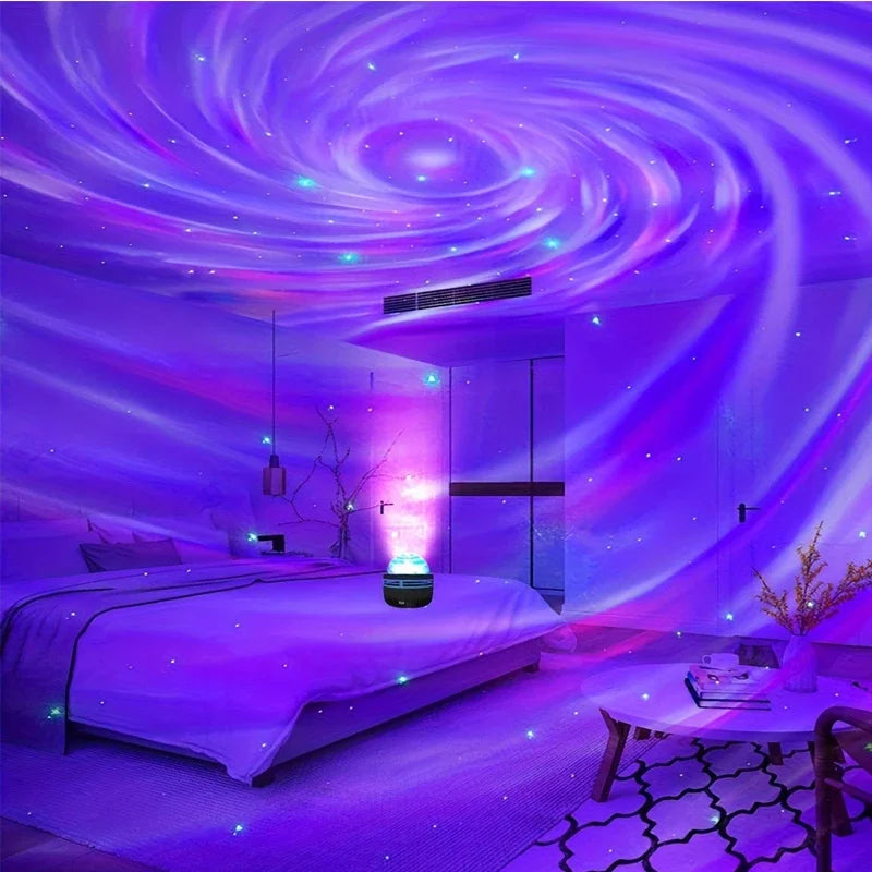 Galaxy Projector with Music Sync and Remote Control | RGB Mood Light | USB Rechargeable | Dimensions: 7.8×7.8×8.7 cm