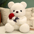 Adorable Teddy Bear Holding a Rose