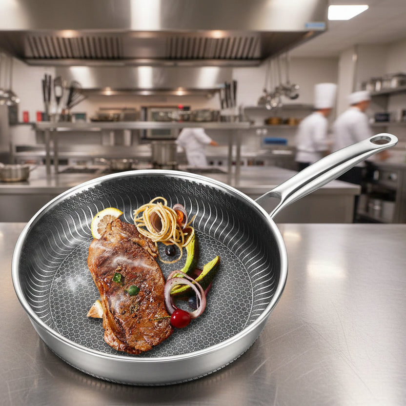 High-Quality Stainless Steel Skillet