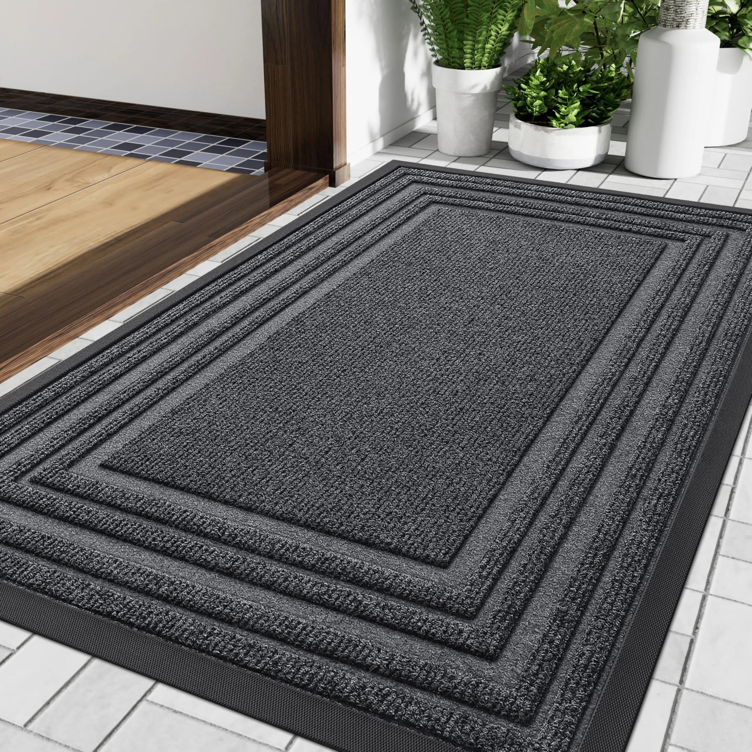 Natural Rubber Low Antislip Door Mat for Indoor and Outdoor Use