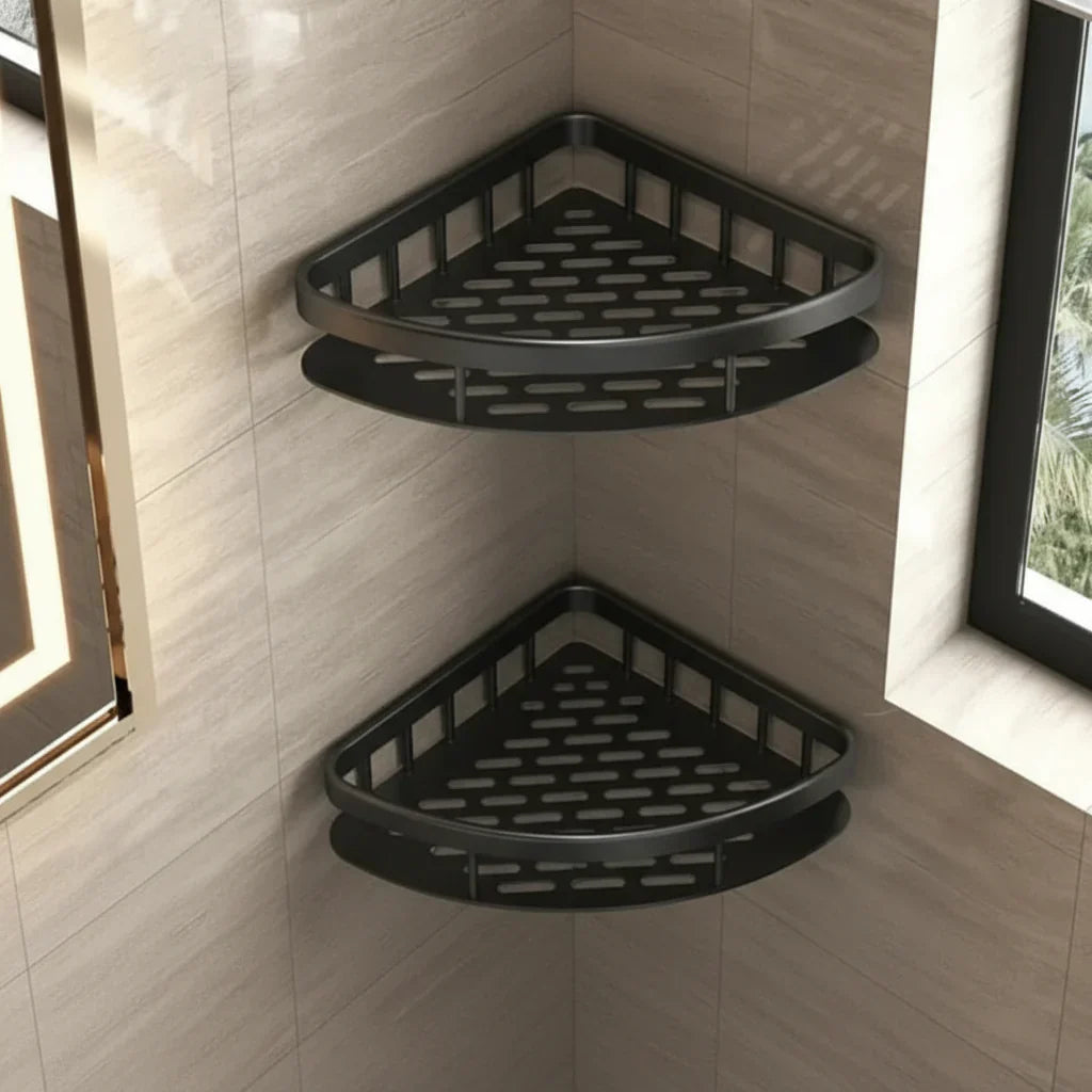 Drill-Free Adhesive Bathroom Shelf – Chic and Functional for Any Bathroom