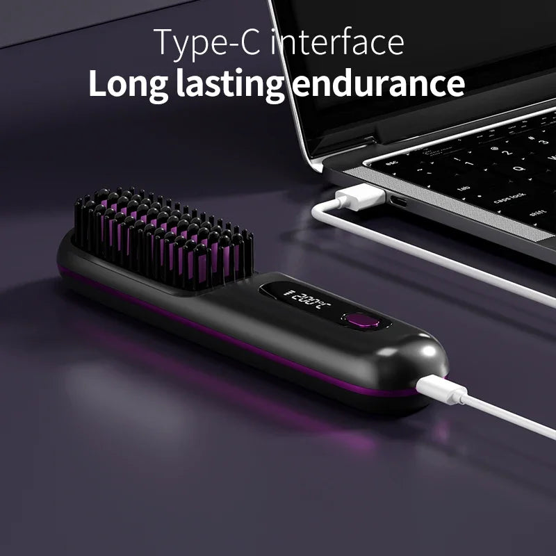 Portable Hair Straightener | USB Rechargeable with LCD Screen | Ceramic and Ionic Technology