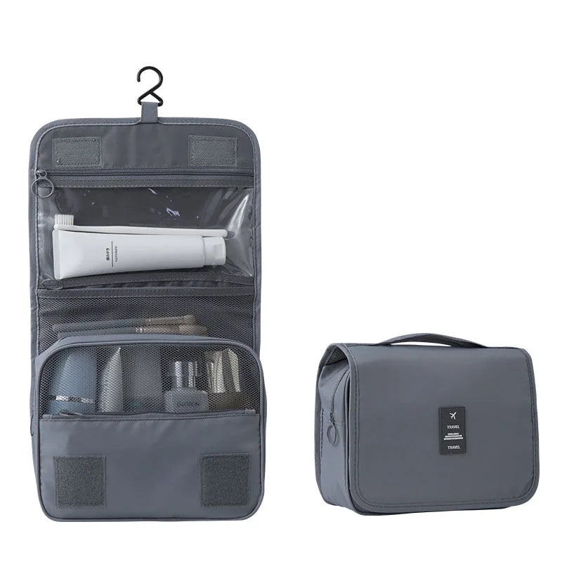 Compact Travel Toiletry Organizer | 6 Storage Compartments & Moisture-Proof Pocket | Versatile & Water-Resistant Polyester