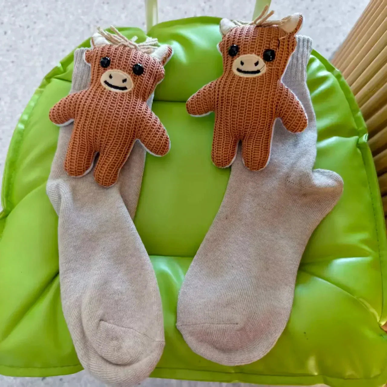 Comfortable House Socks Featuring Cute 3D Animal Design and Non-Slip Sole for Safety
