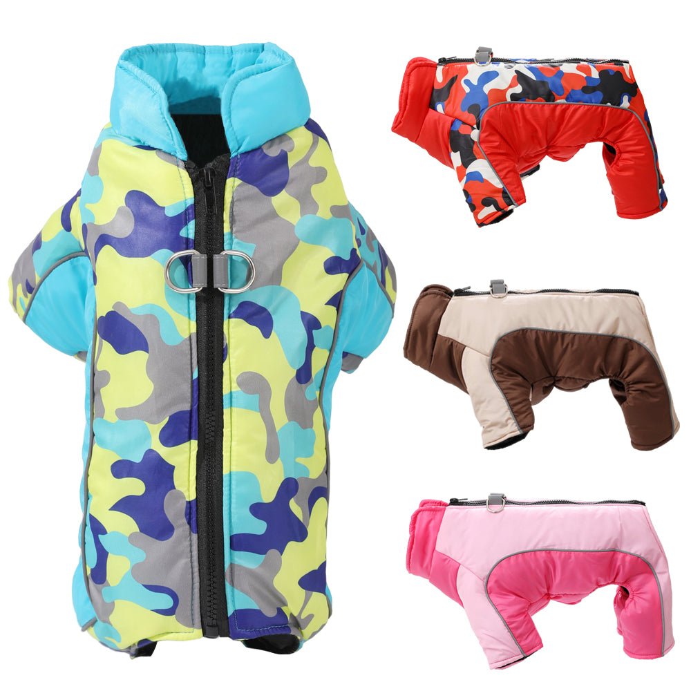 Insulated and Waterproof Winter Dog Jacket with Reflective Stripes