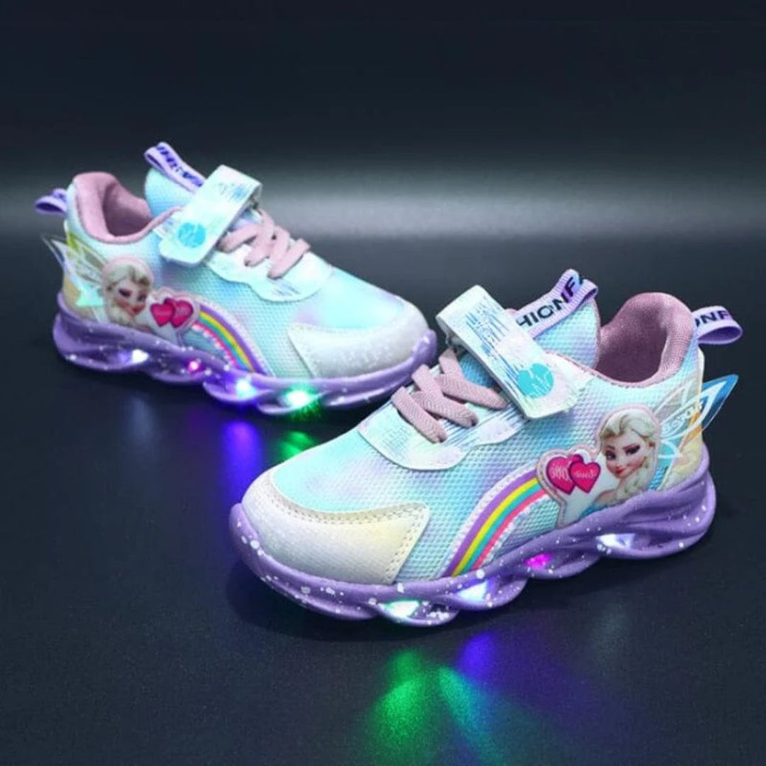 LED Light-Up Sneakers for Kids - Princess Design