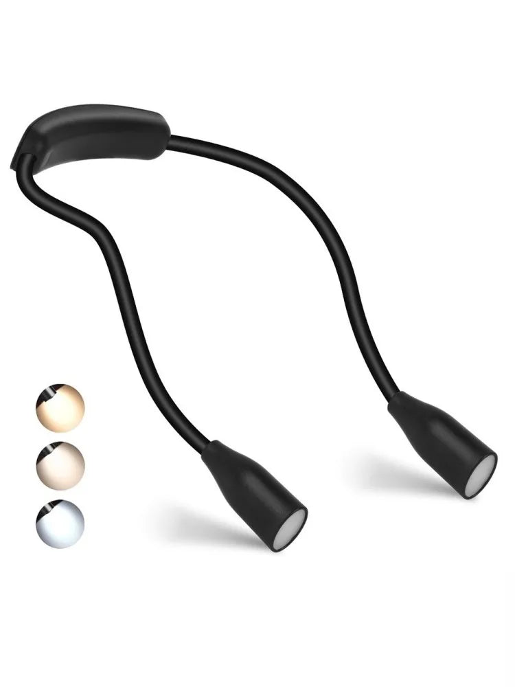 Rechargeable LED Neck Light | USB Charging | 3 Color Options & Adjustable Brightness | Flexible and Portable Design