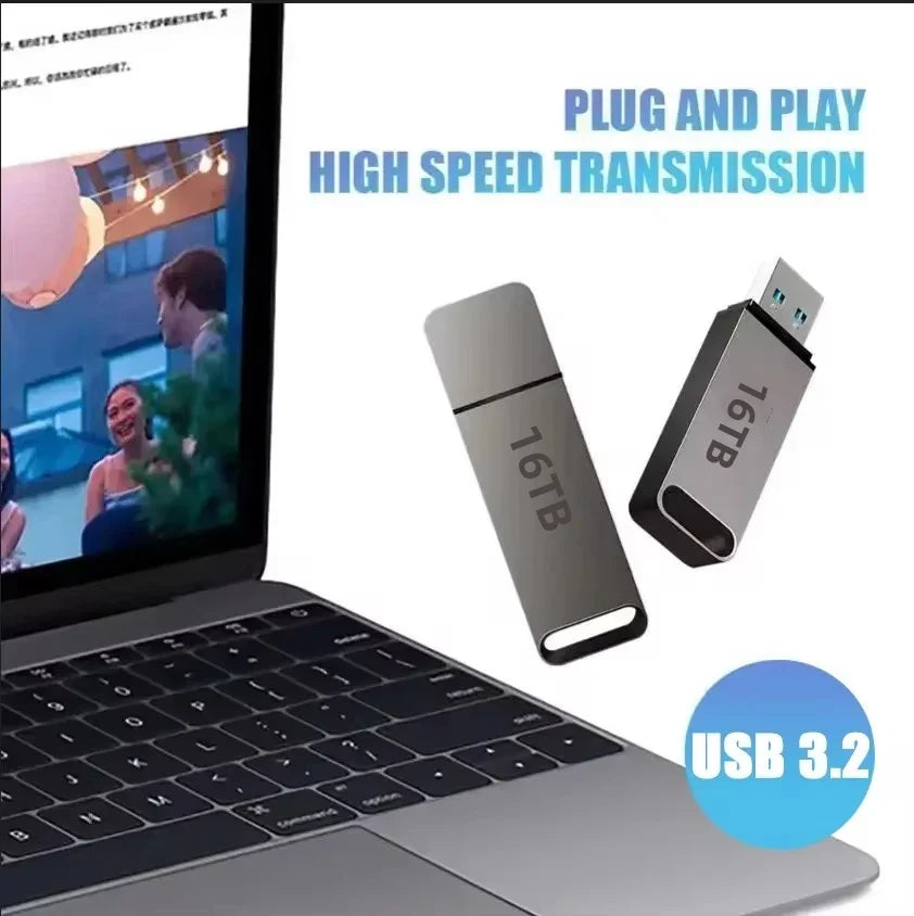 High-Speed USB 3.2 Waterproof and Shockproof Drive Compatible with Windows and Mac