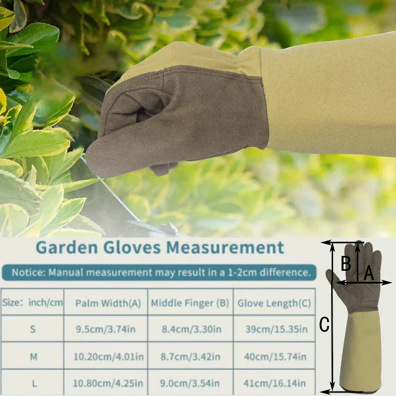 Long Thorn-Proof & Breathable Gardening Gloves for Women | 1 Pair