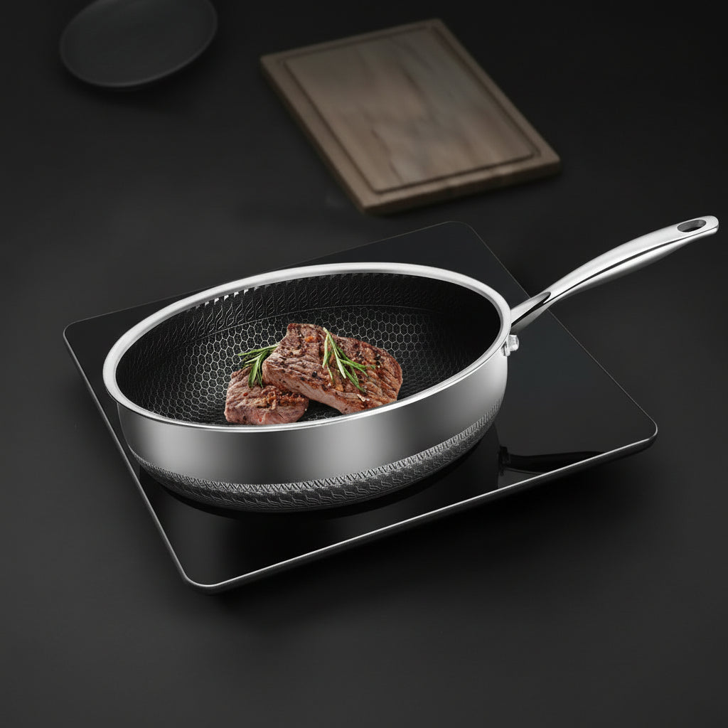 High-Quality Stainless Steel Skillet