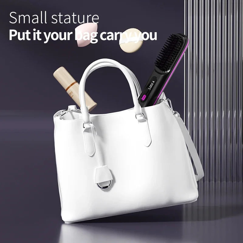 Portable Hair Straightener | USB Rechargeable with LCD Screen | Ceramic and Ionic Technology