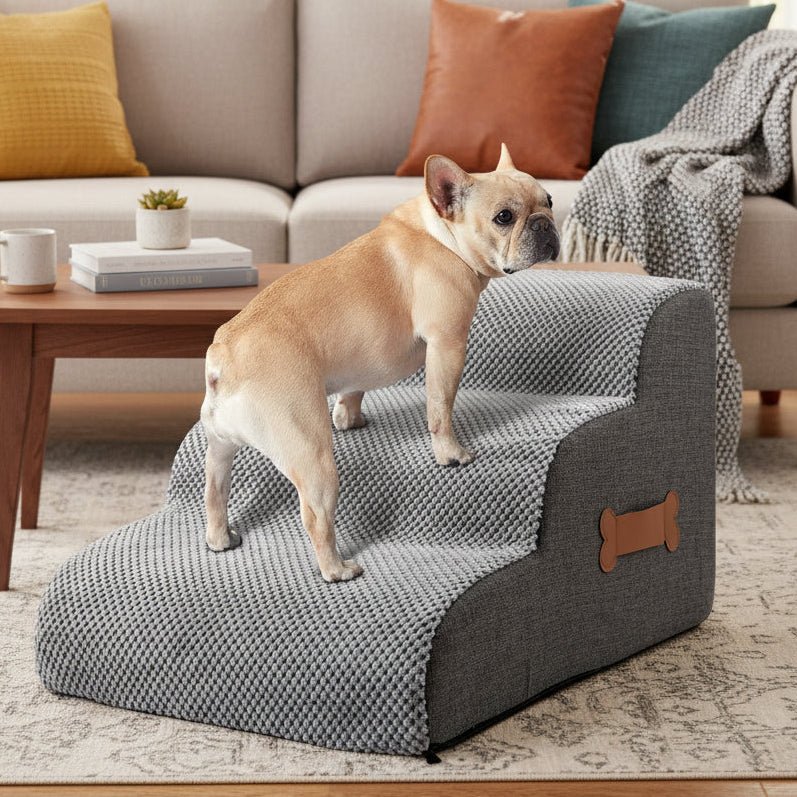Comfortable Dog Steps for Bed with Joint-Friendly Incline