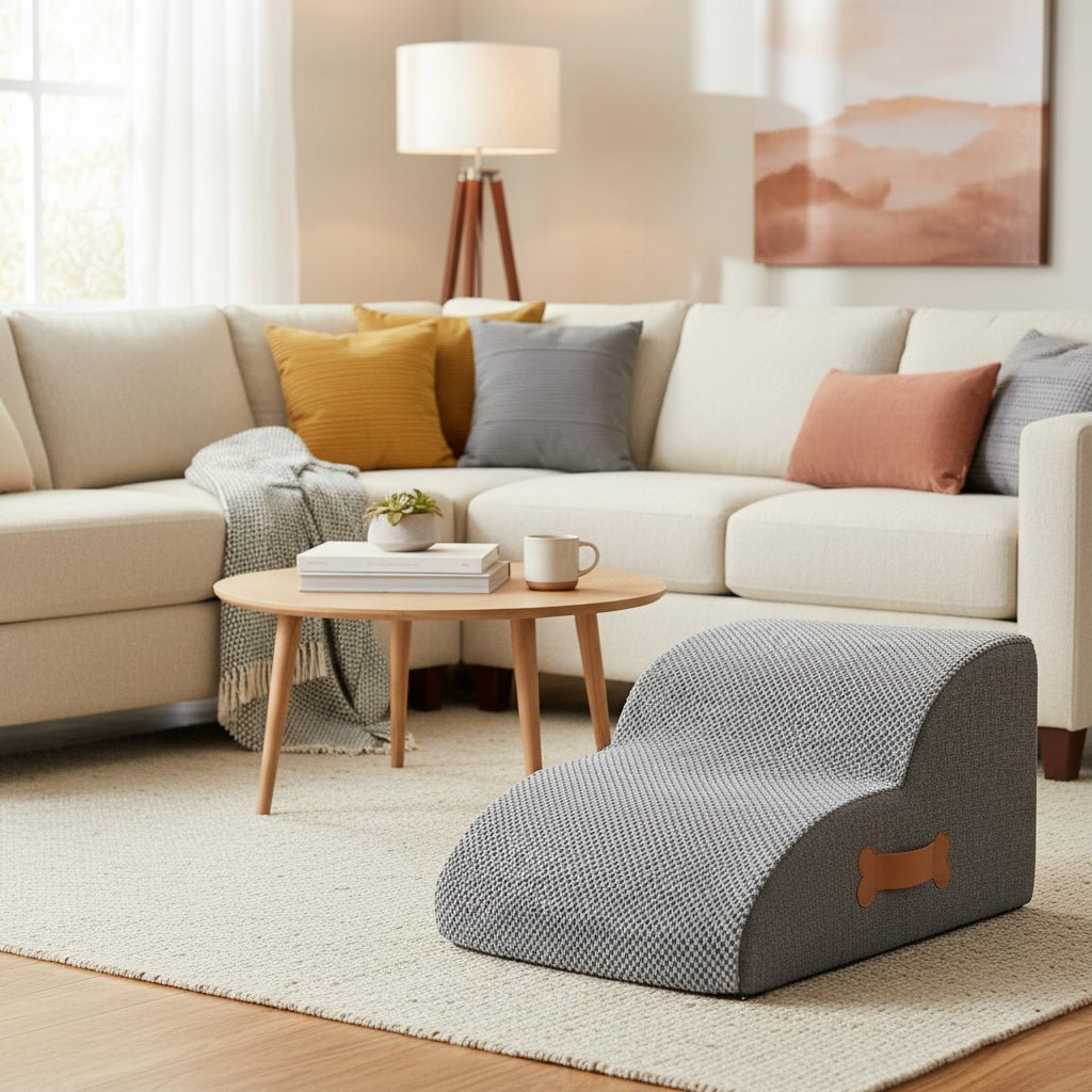 Comfortable Dog Steps for Bed with Joint-Friendly Incline
