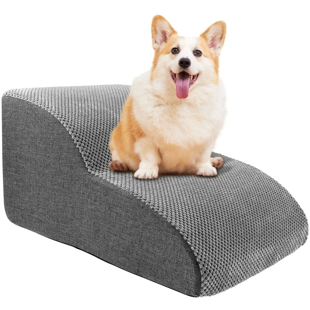 Comfortable Dog Steps for Bed with Joint-Friendly Incline