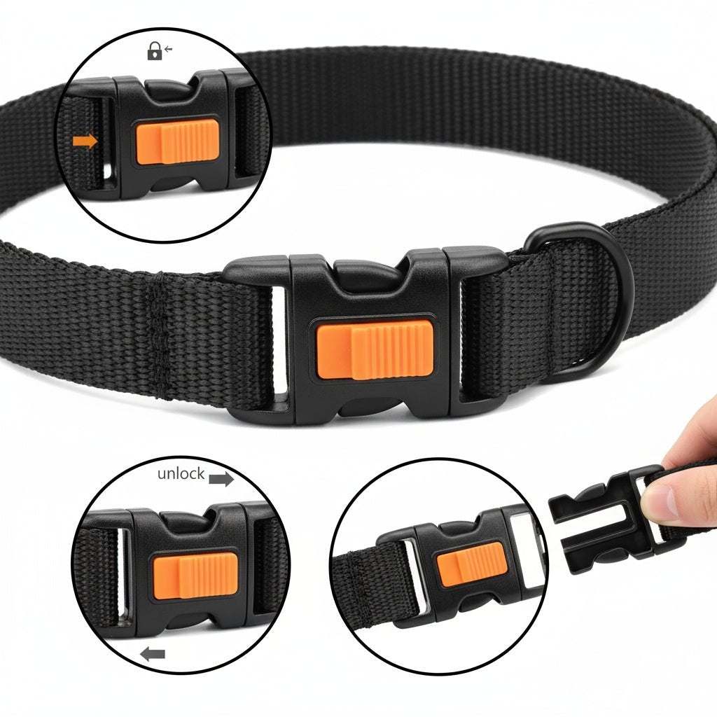 Durable Steel Dog Training Prong Collar with Soft Nylon Protection
