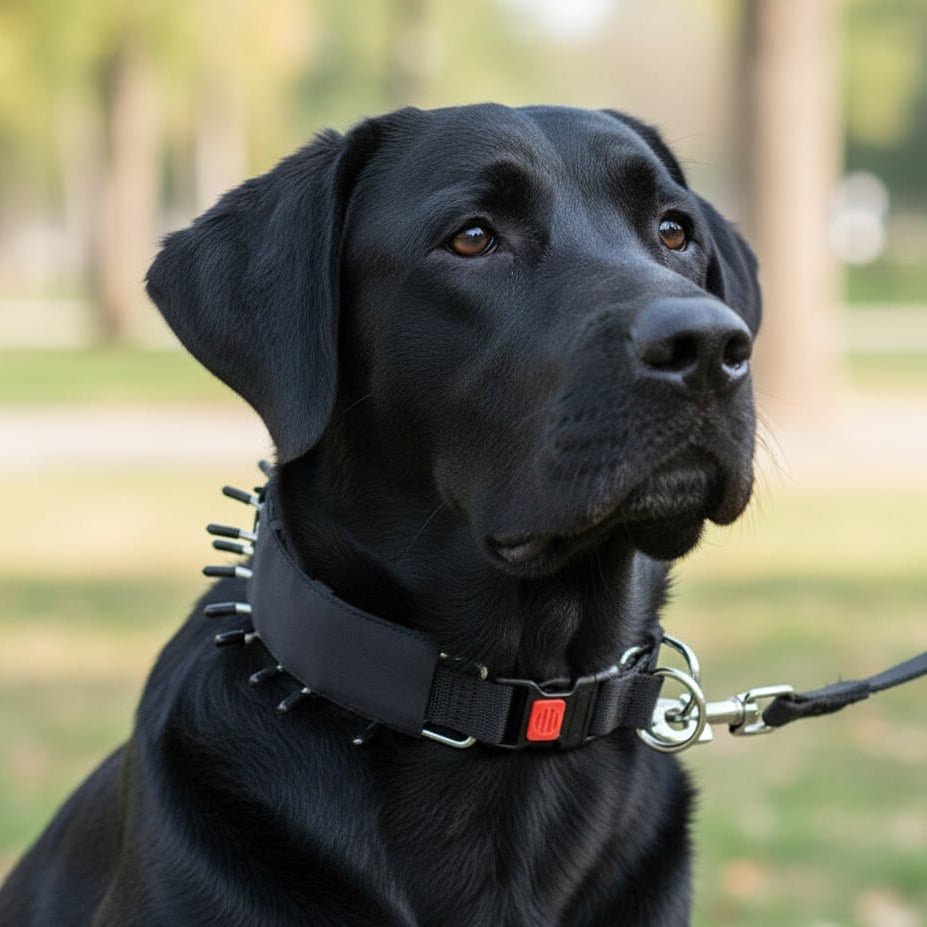 Durable Steel Dog Training Prong Collar with Soft Nylon Protection